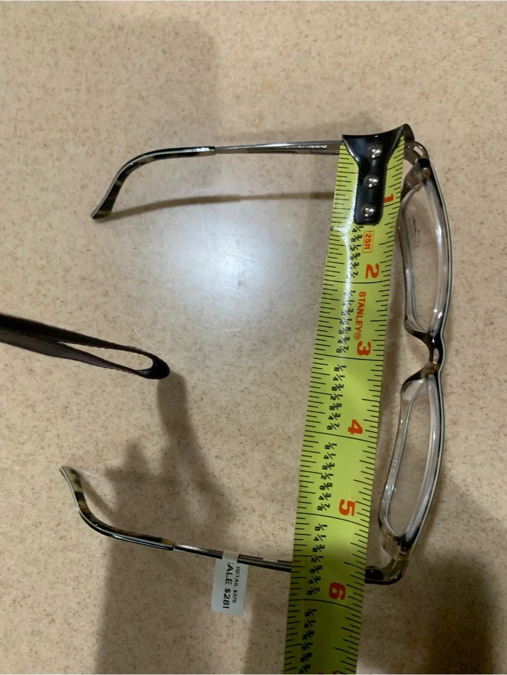 Cazal Black Rectangle Women's Glasses with Silver Accents